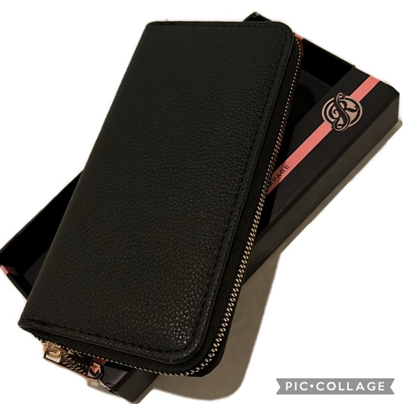 🆕 Rampage Floral Embroidered & Pebbled Zip-Around Long Trifold Wallet - Picture 7 of 14